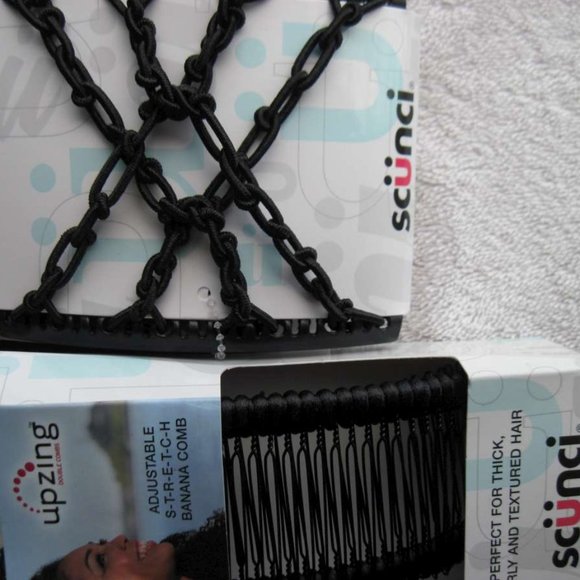 Scunci Upzing 6" Long Stretching Banana Comb Hair Updo Style Secure Hold Metal - Picture 10 of 10